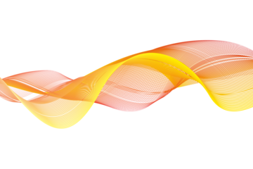 Abstract waves isolated on transparent background