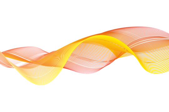 Abstract waves isolated on transparent background