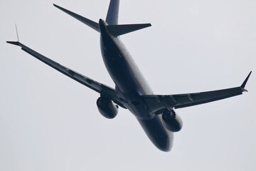 airplane traveling in the air
