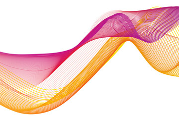 Abstract waves isolated on transparent background