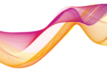 Abstract waves isolated on transparent background