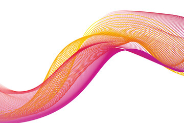 Abstract waves isolated on transparent background