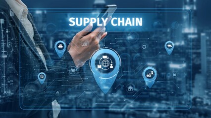 Supply chain processes with data-driven logistics, transportation, and distribution. enhances operations. Supply chain improves efficiency. Supply chain integrates logistics and delivery. Muxer