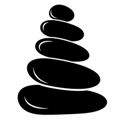 Stacked zen stones vector icon. A concept for balance, mindfulness, and inner peace.
