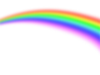 Vibrant Rainbow Arc with Black Outline bright color isolated on a transparent background