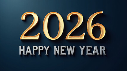 “2026” gleams in gold and silver—elegant, sculptural, and pulsing with celebration, clarity, and poetic promise.

