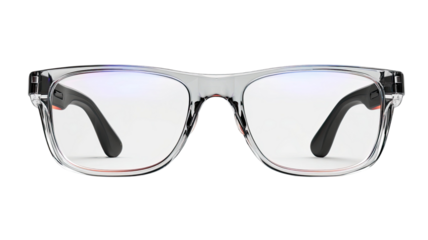 Smart glasses modern wearable technology digital eyewear augmented reality innovation futuristic gadget accessory isolated on white background
