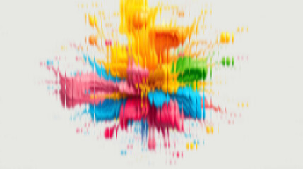 Vibrant splash of color art explosion, abstract design element for modern creative projects and dynamic backgrounds, a rainbow of energy and positivity
