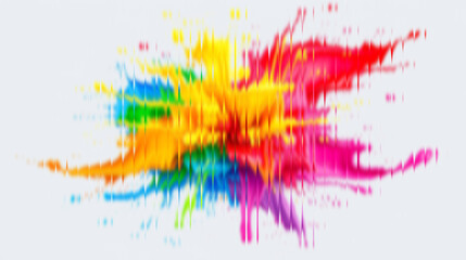 Vibrant explosion of rainbow colors creates a stunning abstract background with a modern, dynamic feel suitable for creative designs and artistic projects