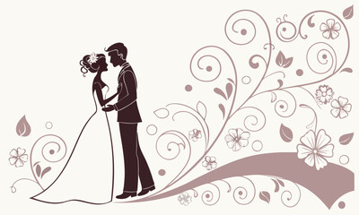 couple standing with a beautiful pose 