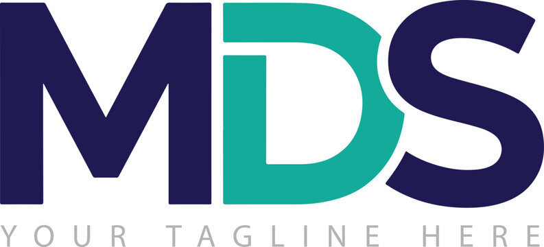 Modern MDS Letter Logo Design Template Vector