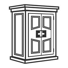 black and white doors with a window