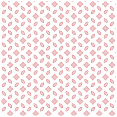 Minimal Geometric Seamless Pattern with Red Outline Shapes