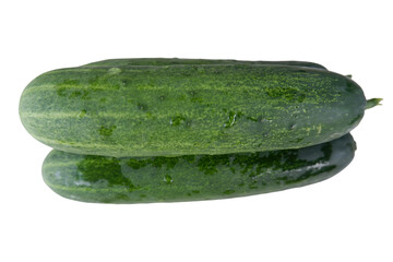 Fresh cucumber lies ready, sparkling with water, vibrant green symbol of healthy eating and simple culinary pleasure