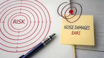 Diagram Illustrating Noise Damage to Ears with Target Rings