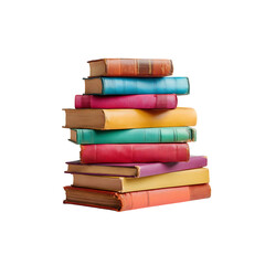 Pile of books Isolated on Transparent Background