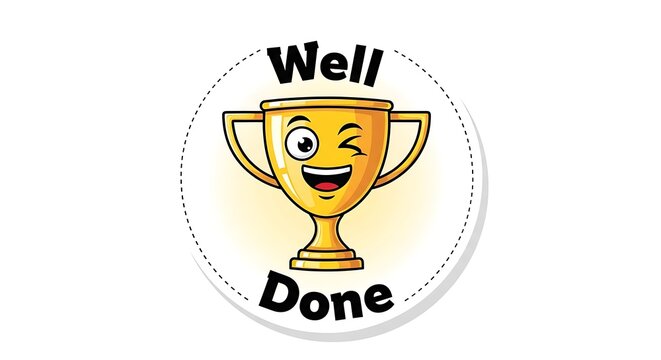 Well Done Award Sticker.