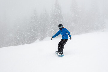 snowboarder on the slope