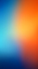Naklejka premium Colorful gradient background blending cool blue and warm orange hues, creating a dynamic and vibrant visual that evokes a sense of motion and energy in the composition.