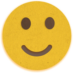Vector de Stock Smiley Face. Happy smiley emoji vector yellow. Vector happy circle face Paper Emoji for Collage