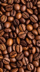 Fototapeta premium Close-up of many coffee beans