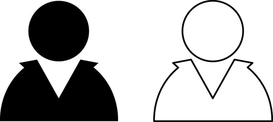 Two abstract human figures one black one white outline