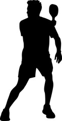 Design of man playing table tennis