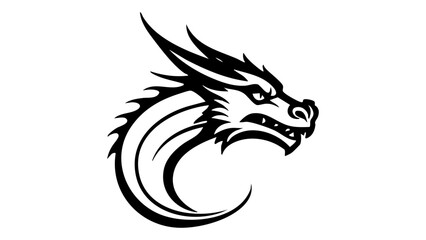 dragon head tattoo vector shape illustration tattoo