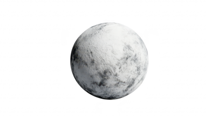A textured spherical object resembling a celestial body. placed on a minimalist white surface. creating a serene atmosphere. ideal for backgrounds in space-themed projects