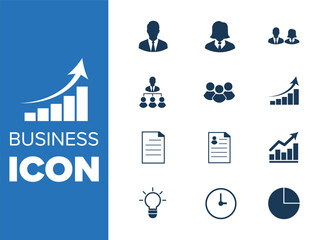 Business line icons set. Management icon collection. Vector illustrator