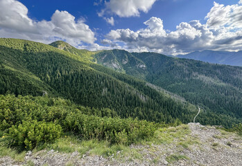 mountain landscape with blue sky, High Tatras