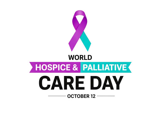 World hospice and palliative care day logo isolated on transparent background