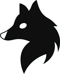 Dog, Fox, Jackal, Wolf vector silhouette, suitable for safari tourism, tribal artwork, and nature inspired branding.