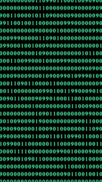 Green Binary Code Pattern on Black Background numbers . digital numbers in a futuristic .