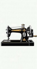 Vintage Sewing Machine Image.