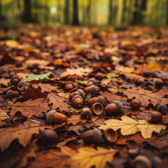 autumn leaves in the park