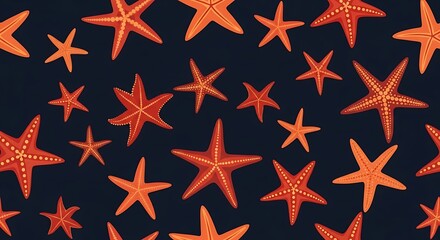 Starfish Pattern Background.