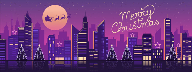 Futuristic vaporwave Christmas background with wishes