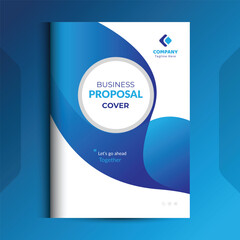 Blue Proposal cover Design Template concepts are adept for corporate Business