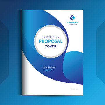 Blue Proposal cover Design Template concepts are adept for corporate Business