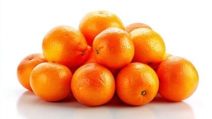 Vibrant orange pile on solid white background. AI image
