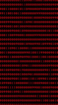 Red Binary Code Matrix on Black Background numbers . Abstract digital numbers in a futuristic .