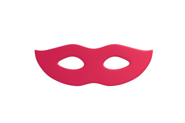 Festival mask isolated on white background. Top view. 3d render