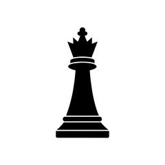 Fototapeta premium chess piece king icon black silhouette vector illustration on transparent background