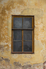 old window in the old wall