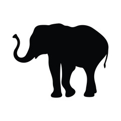 Fototapeta premium Elephant silhouette image showcasing animal wildlife, African animal, majestic, and powerful