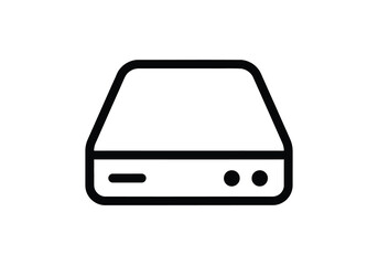 Vector art of hard drive icon in line style