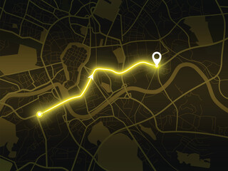 Editable vector street map of Krakow, Poland – minimal European city layout for tourism, design and navigation