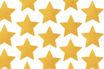 Golden stars pattern on transparent background representing success, excellence, and achievement