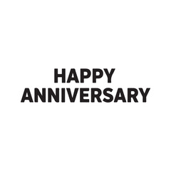 Happy Anniversary bold silhouette typography